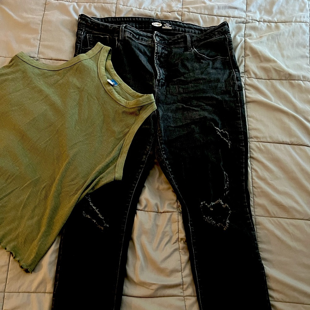 Plus Size 18 High Waisted Black Skinny Jeans